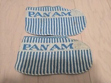 Vintage 1960'S Pan Am Blue White Knitted Booties Slippers Socks