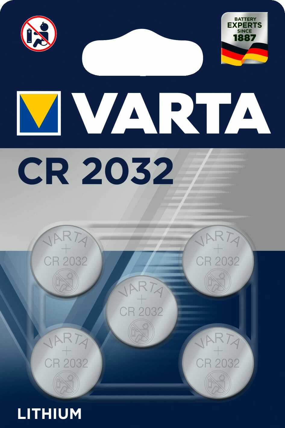 Varta 5 pezzo i batterie 101415 CR 2032 Bl/5pz. 3 V 06032 101 415