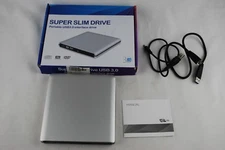 Super Slim Drive Portable Interface Drive USB 3.0 DVD RW Drive - Silver