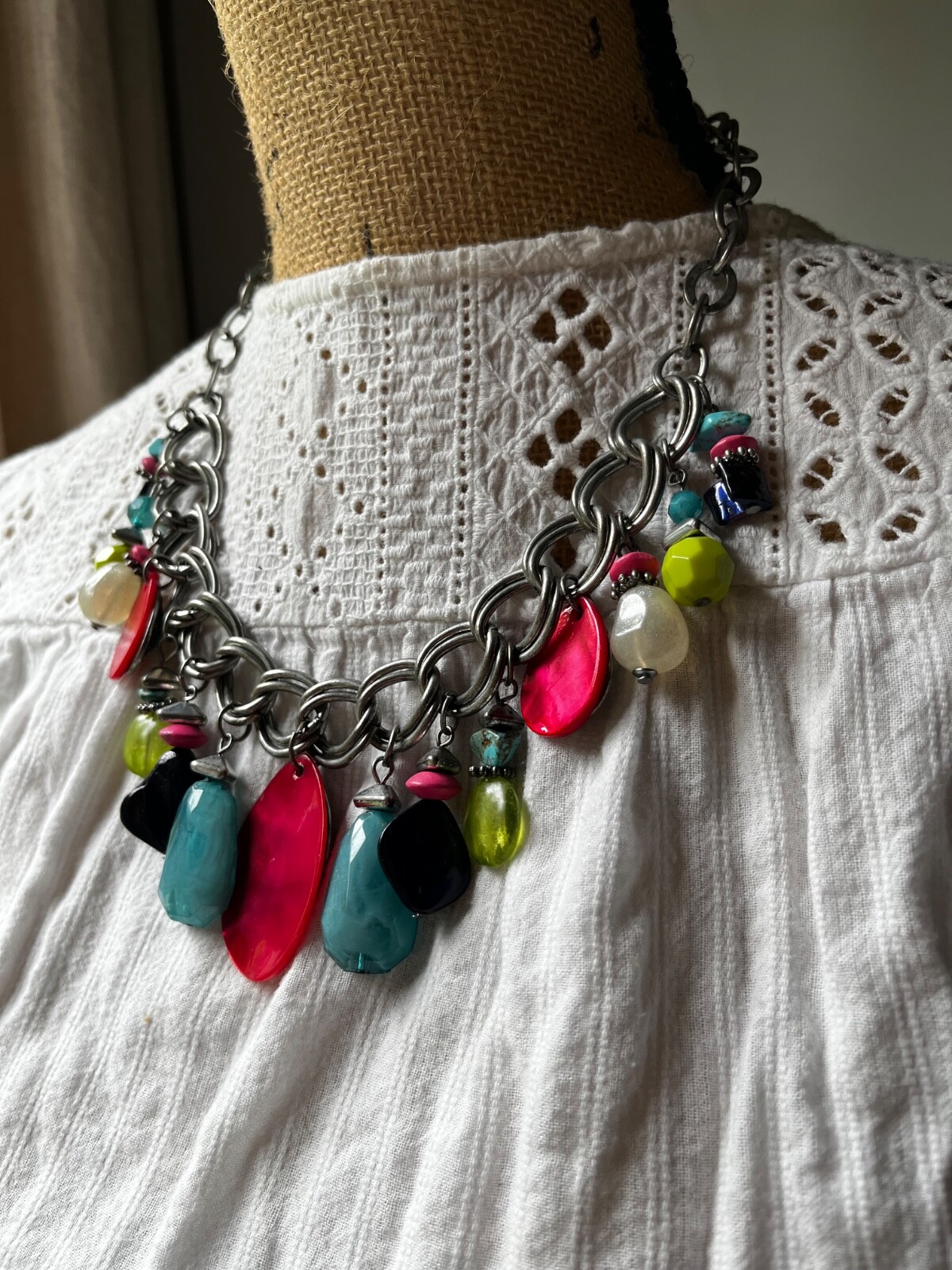 RUBY RD Multi bead Boho necklace 22”… - image 5