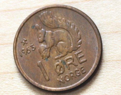 1963 Norway 1 Ore Squirrel