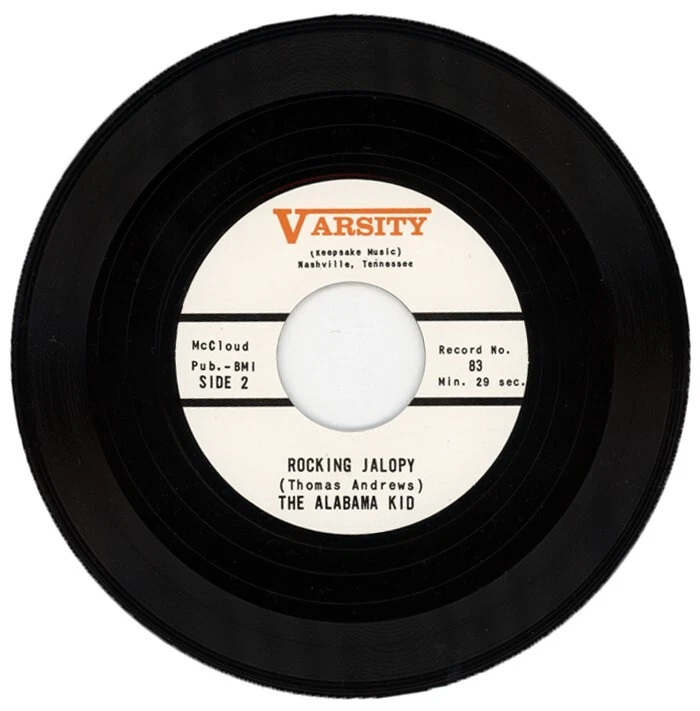 THE ALABAMA KID "WHERE DID YOU GO c/w ROCKING JALOPY" 1965 ROCK 'N' ROLL - Image 2 of 2