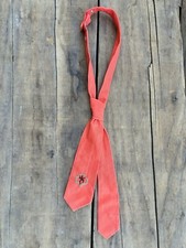 Red 60s vintage girl scout brownie uniform neck tie 1960s Red Uniform Tie