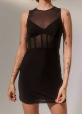 Urban Outfitters UO Neomi Semi-Sheer Corset Mini Dress Size L - NWT - $79
