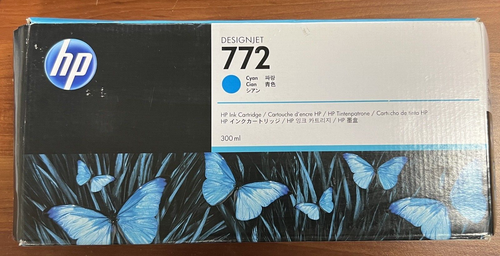 Neu Original HP 772 Tintenpatrone Cyan 300ml CN636A Factory Sealed 01/2021 - Bild 1 von 4