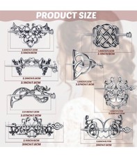 8 Pcs Viking Celtic Hair Clips Vintage Celtic Hairpins Silver Celtic Hair Sli...