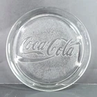 Vintage Coca Cola 13" Clear Beveled Glass Platter Serving Tray