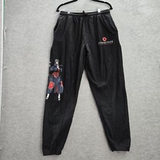 Primitive Men Activewear Pants XL Black Sweatpants Sasuke Itachi Graphic Fleece