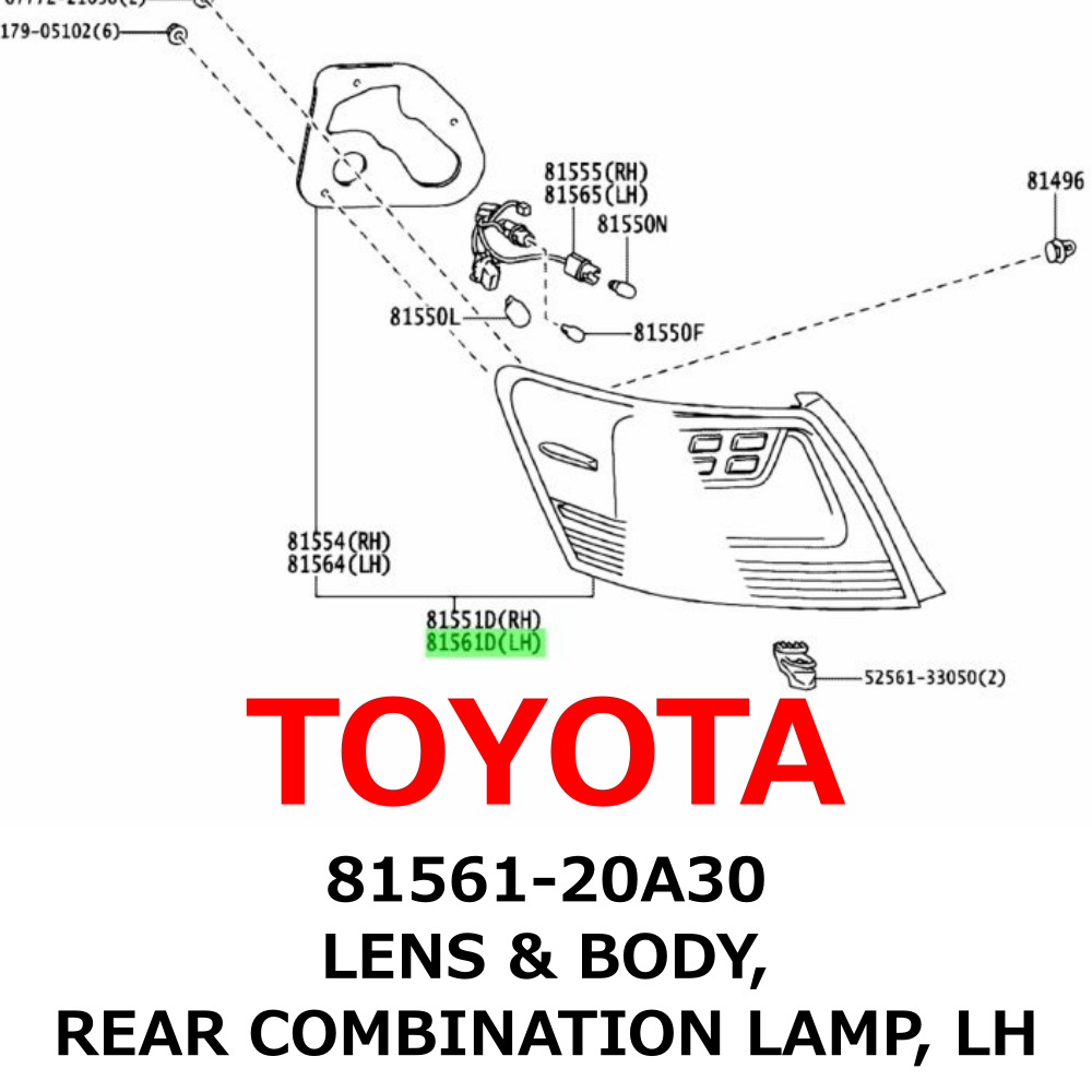 Lj NEW】Toyota Genuine Allion LENS & BODY, REAR COMBINATION