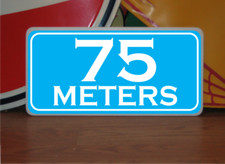 75 Meters Marker Metal Sign 4 Golf Club Yardage or Course Gun Shooting Range