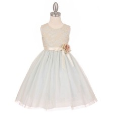 BLUE Size 10 Flower Girl Dress Bridesmaid Birthday Graduation Recital Formal