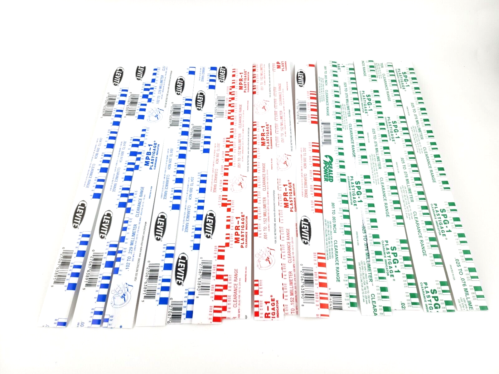 15pcs Plastigage Blue Red Green Main Rod Bearing Clearance Gauge