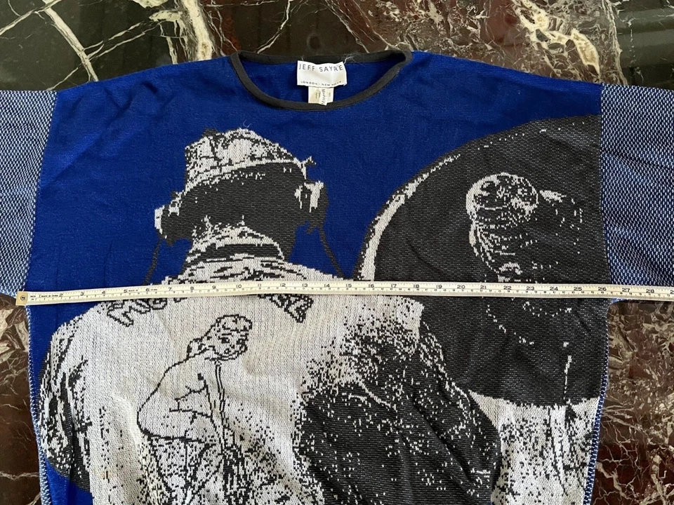 Exceedingly Rare Jeff Sayre Men's McDaniel, WW2 "Georgia Peach" Sweater in XXL - Image 2 of 4