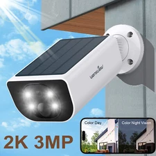 Wansview Outdoor Solar Security Camera, 2K, Battery, Wireless Camera, Detection