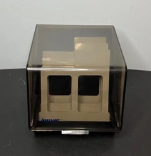 Vtg Inmac Floppy Disk Storage Case Organizer Diskette Holder 3 Dividers 7”x6.5”