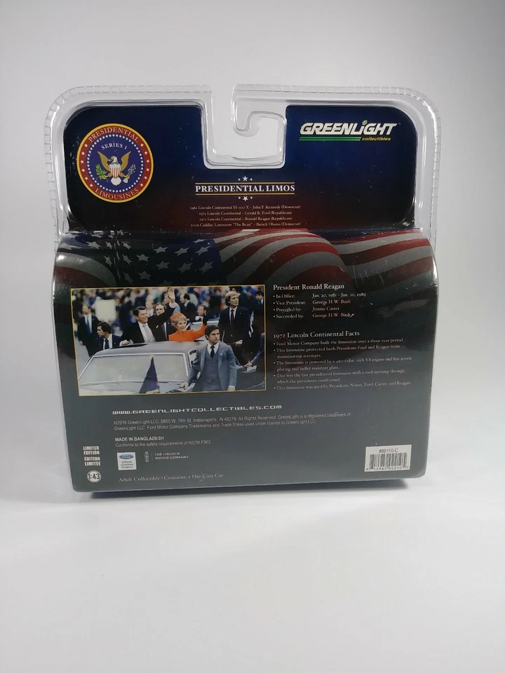 Lincoln Continental Reagan 1972 '72 máquina verde coche de persecución limusina presidencial Foto 4 de 4