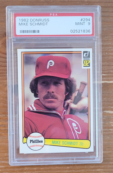 1982 Donruss #294 Mike Schmidt PSA 9 Philadelphia Phillies