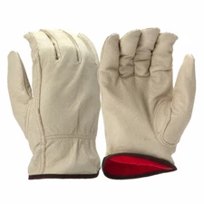 Pyramex GL4003K Insulated Fleece Lined Select Pigskin Leather Driver Gloves, Nat