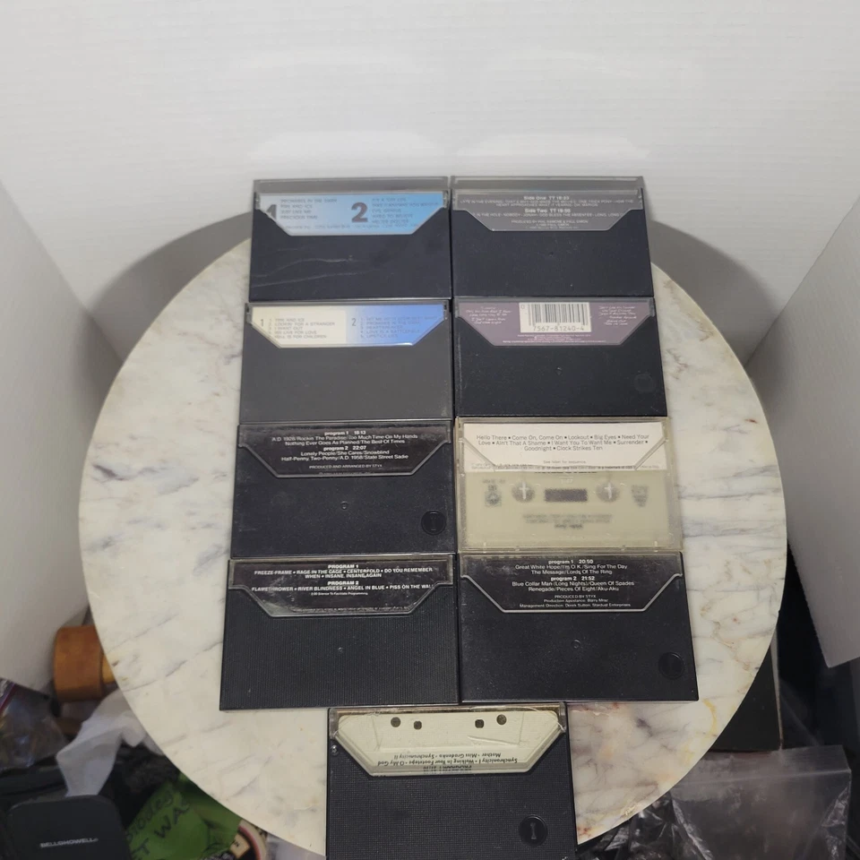 Vintage 9 Epic Stereo Cassette Tapes: Pat Benatar, Paul Simon,Styx, Phil Collins - Image 2 of 4