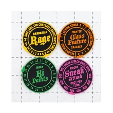 DungeonMod Dice & Supplies Martial Class Ability Trackers New