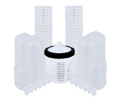 Mischbecher System 50 Stk. Set 125 my 600 ml | vergleichbar mit PPS Becher Syste