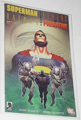 Superman Batman vs Aliens Predator 1 Crossover NM Mark Schultz Ariel Olivetti x