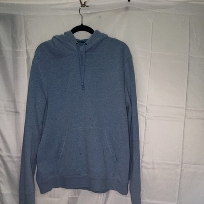 Tek Gear Men's XL Blue Pullover Hoodie Fleece Drawstring Logo Kangaroo Pocket