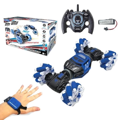 Extreme Crosslander - Rechargeable Radio Controlled Stunt Car with Lights
