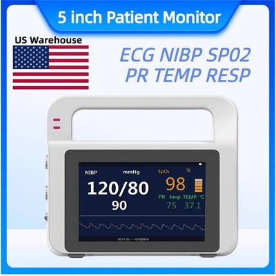US Warehouse Touch Screen Portable Multi-parameter Patient Vital Signs Monitor