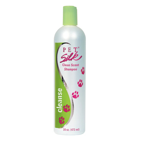Pet Silk Clean Scent Cleanse Dog & Cat Shampoo 16 oz &ndash; Long-Lasting Fresh Scent