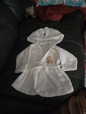 VTG Disney Winnie the Pooh Infant Bath/Beach Hooded Robe Creme 3-6 Months EUC