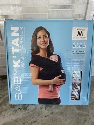 New Baby K'tan Pre-Wrapped Ready To Wear Baby Carrier in - Medium Gray &pink
