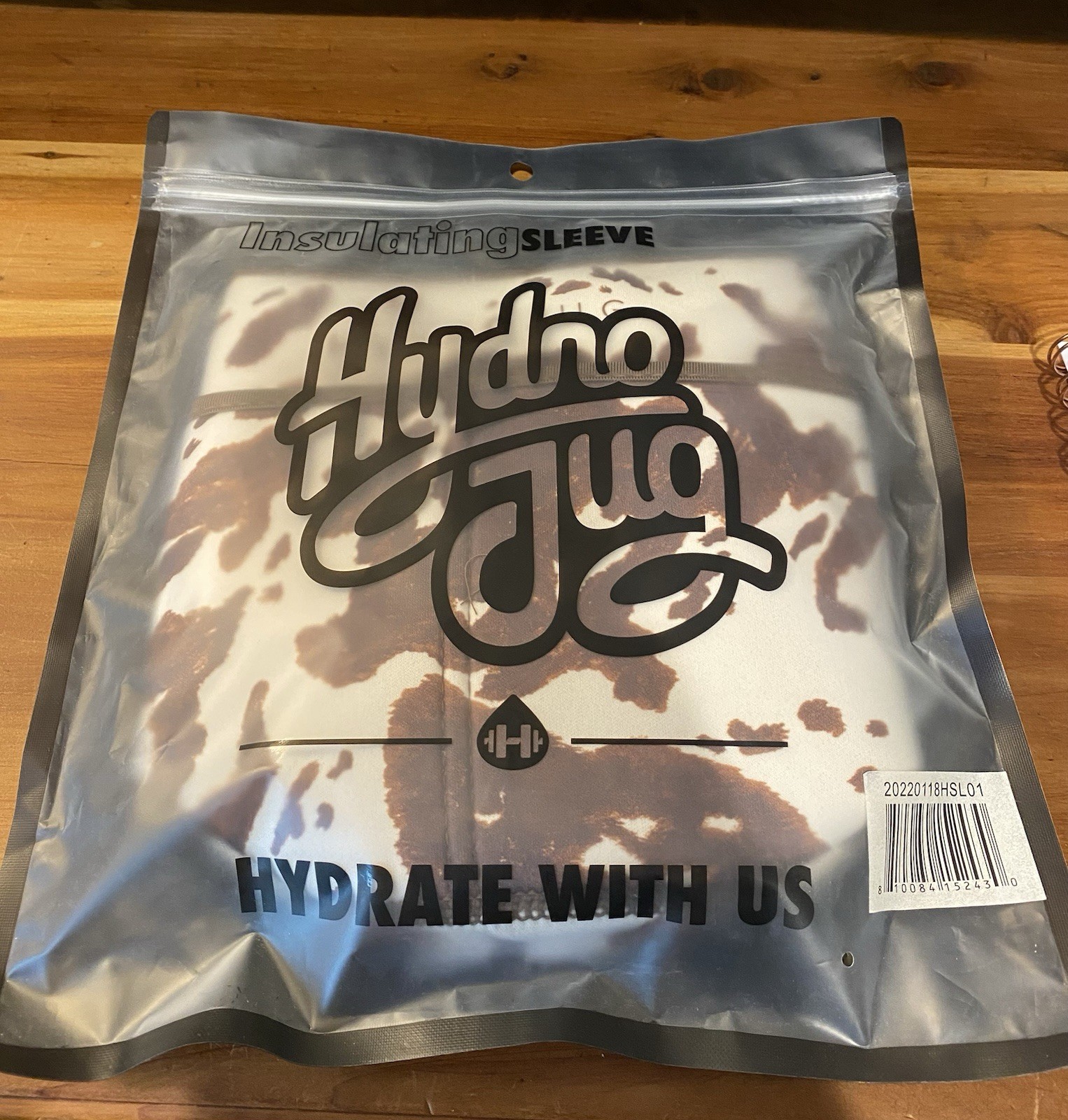 New In Package Hydrojug Limited Edition Brown Cow Sleeve