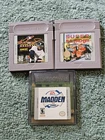 Gameboy Lot Of 3 Madden 2001 Baseball Super RC Pro Am Authentic Tested Working