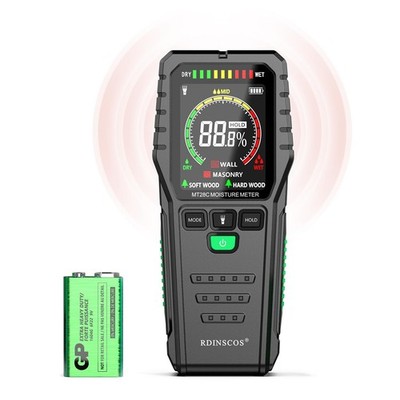 Pinless Moisture Meters Non-Invasive Digital Wood Moisture Tester Water Leak ...