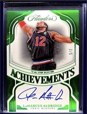 LaMarcus Aldridge 2024 Panini Flawless Emerald Achievements Auto Green /5 Blazer
