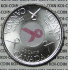 UNC Canada 2006 Pink Ribbon Breast Cancer 25 cent 25c quarter coin scratches