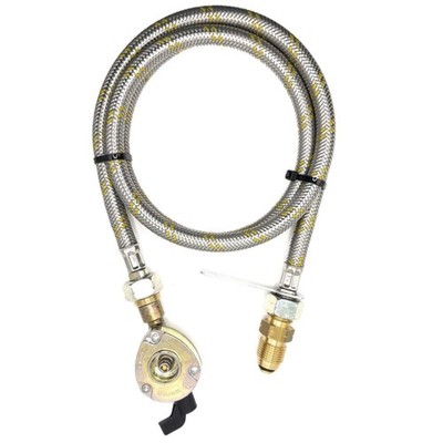 1.5M Hose LPG USA POL Gas Bottle butane or KLF German type, 21mm CLIP ON 21.8 LH