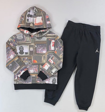 Little Boy's Nike Jordan Brooklyn 2-Piece Hoodie Sweatpants Set NEW