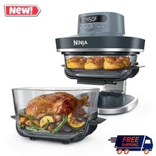 Ninja Crispi Pro 6 Qt Glass Air Fryer 6-in-1 1800W Cyberspace Free Ship