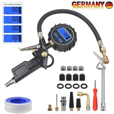 Digital Reifenfüllpistole Luftdruckprüfer Druckluft Reifenfüller Manometer 1/4"