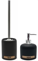 Msv Wc BüRste ToilettenbüRste Seifenspender KlobüRste Set Schwarz Keramik
