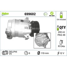 Kompressor Klimaanlage VALEO 699602 für Opel Vectra B CC Astra G Caravan