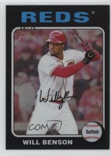 2024 Topps Heritage High Number Chrome Black Border 48/75 Will Benson #375 19yg