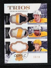 2017 The Cup Trios Jerseys Gold 10/10 Roman Josi PK Subban Kyle Turris Patch 7i6