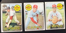 1969 TOPPS THEEE (3) VINTAGE CARD LOT ST. LOUIS CARDINALS GREAT SHAPE SEE PICS