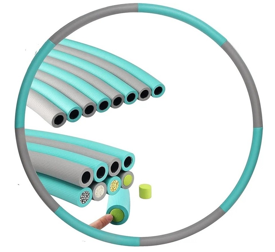 Weighted Collapsible Hula Hoop Gym Fitness Abs Exercise Workout Weight ...