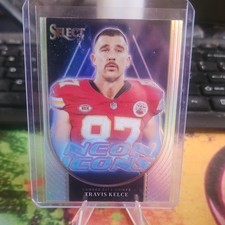 2023 Panini Select #NI-TKE Travis Kelce Neon Icons Prizm