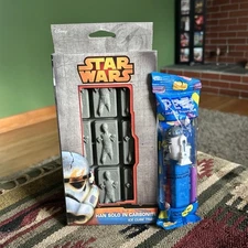 New - Star Wars - Han Solo in Carbonite Ice Cube Tray Bonus Pez Free Ship!