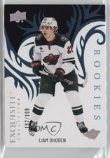 2024-25 Ice Exquisite Collection Rookies Platinum Blue /199 Liam Ohgren #R-2 0q3